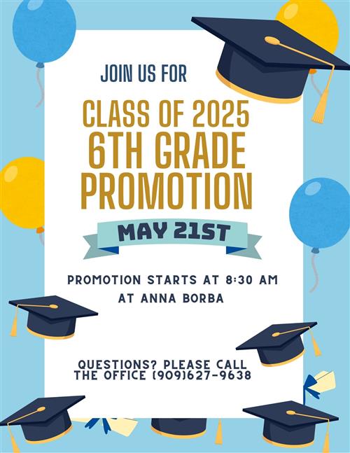  6th Grade Promotion Flyer